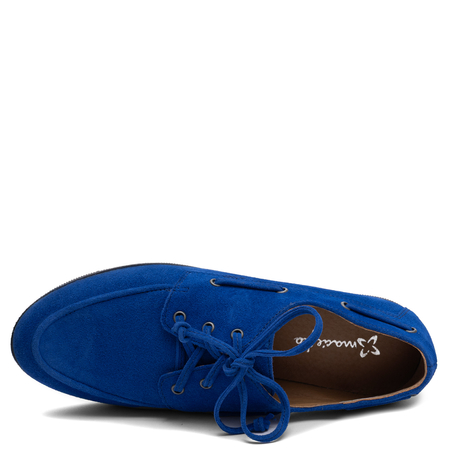 Maciejka Leather Suede Shoes Blue 07799-43/00-1