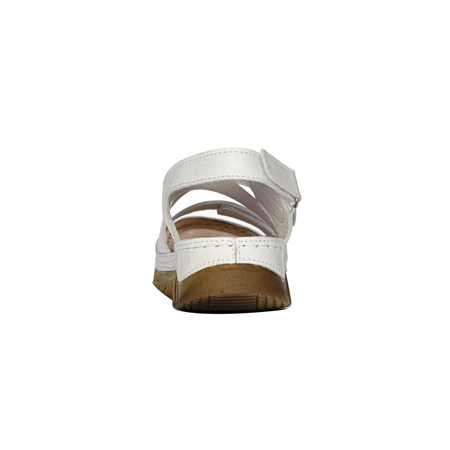 Maciejka Comfortable Leather Platform Sandals White L4496-11/00-1 HTML