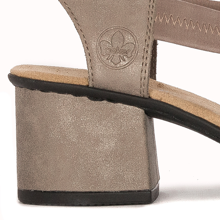 Rieker Seal Altgold Beige Sandals 64677-64