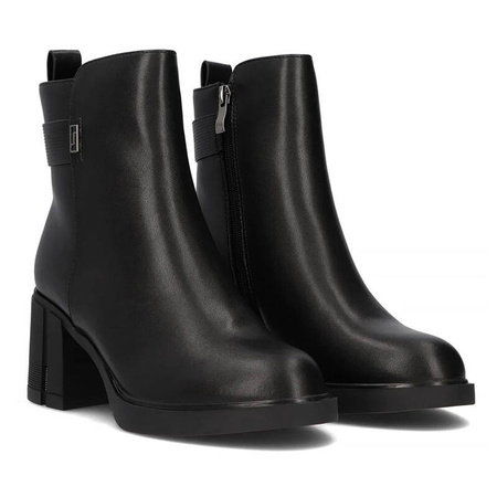 Filippo Black Leather Women's Boots