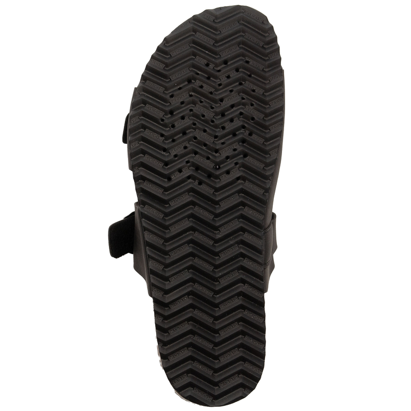 Geox Men's Leather Flip Flops Black