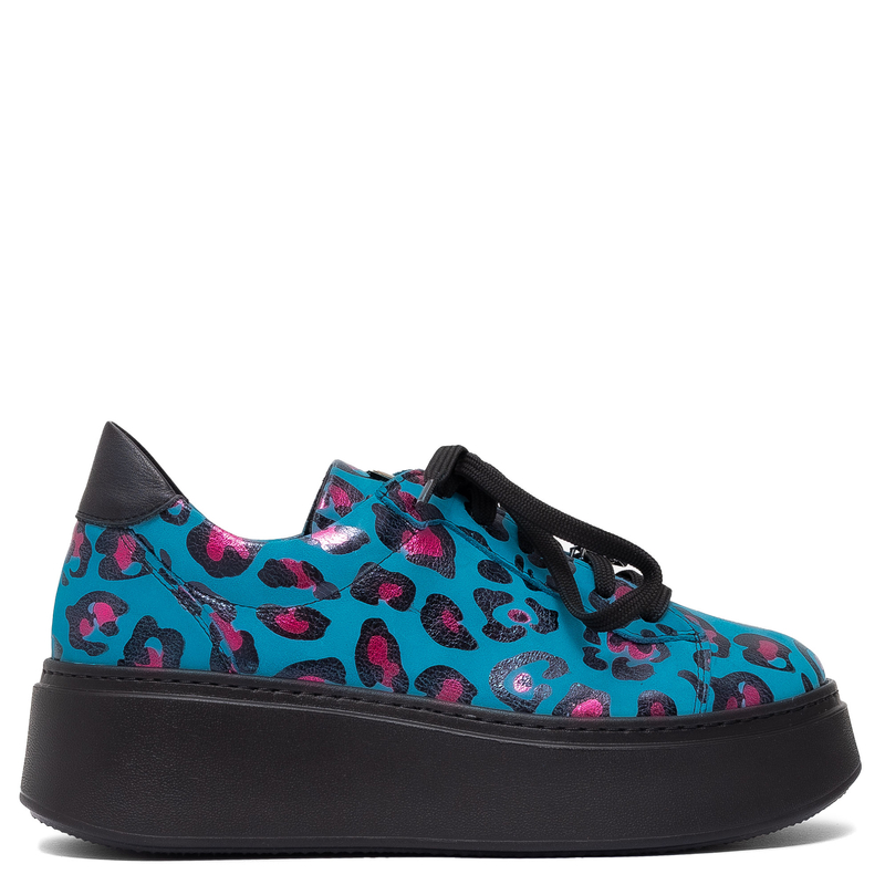 Maciejka Sneakers Platform Leather Low-Top Blue 6191W-01/00-8