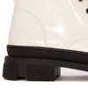 S.Barski Women's warmed lacquered White Ankle boots