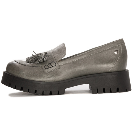 Maciejka Leather Platform Loafers Grey 5497S-35/00-5