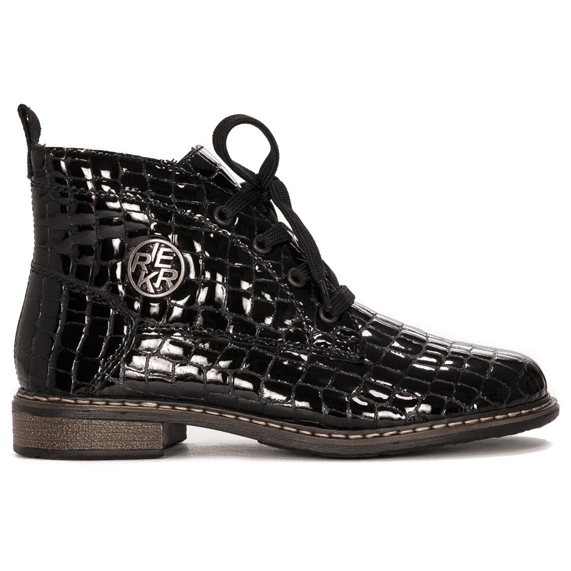 Rieker Black insulated Black leather boots