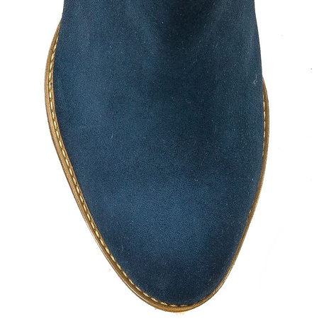 Maciejka Asymmetric Ankle Boots Low Heel Navy 04091-47/00-5