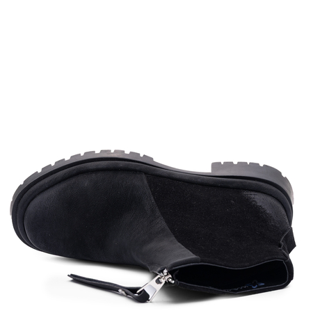 Maciejka Leather Platform Ankle Boots Elegant Black Women's Boots K7732-01/00-7