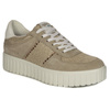 Igi&Co Women's leather platform sneakers dark beige
