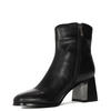 Maciejka Leather Heeled Ankle Boots Geometric Block Heel Black K7203-01/00-8