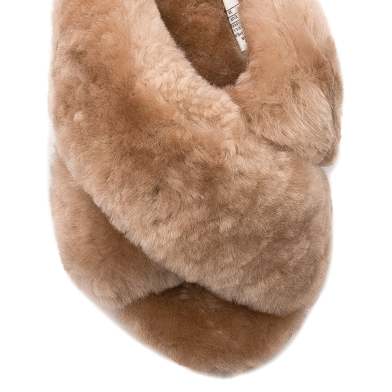 Emu Australia Skórzane Kapcie Damskie Mayberry Camel W11573-Camel