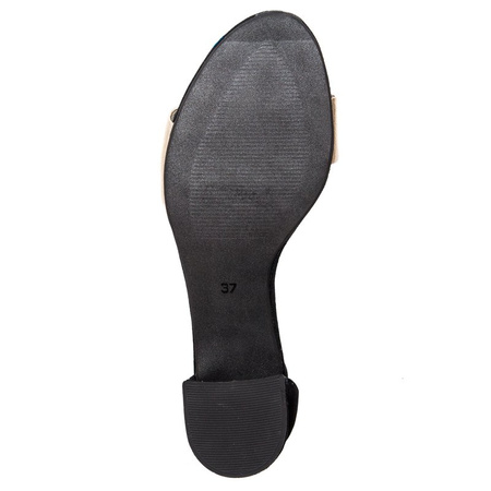 Maciejka Sandały damskie na obcasie Różowe