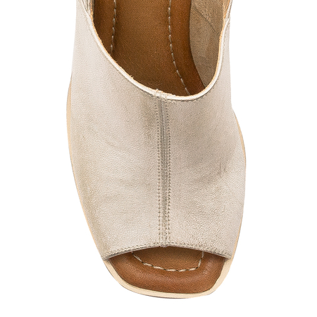 Maciejka Women's Sandals On Heel Beige & Gold