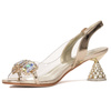 Sca'viola Women's Sandals On A High Heel Gold