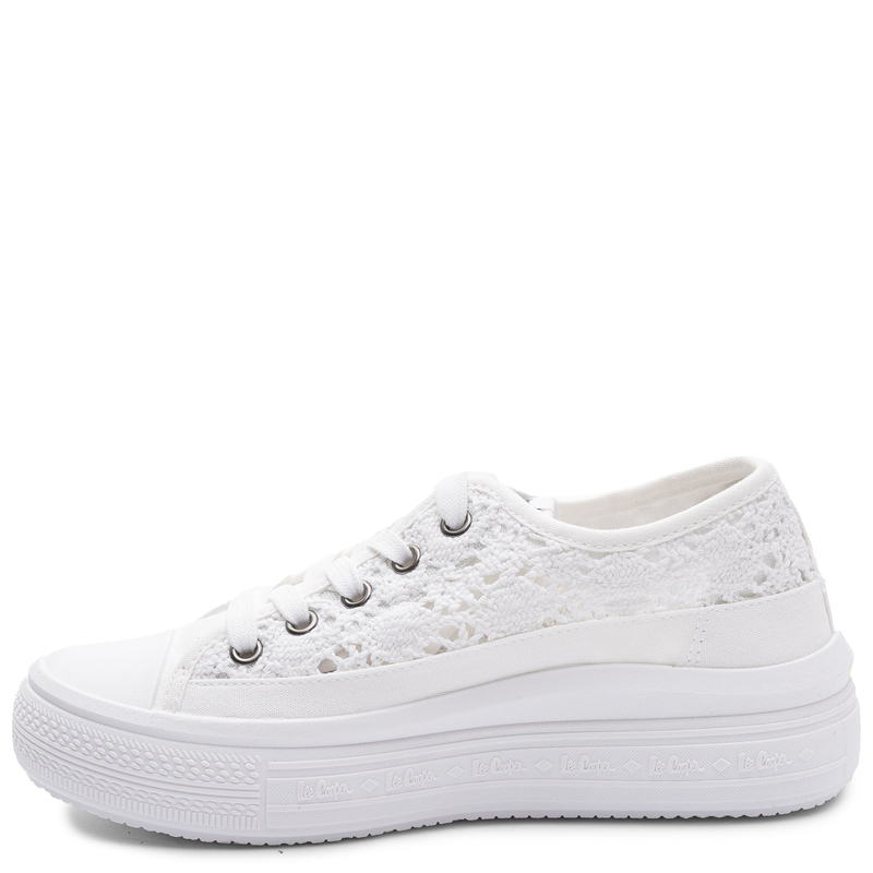 Lee Cooper Openwork Lace Platform Sneakers White LCW-26-44-4485L