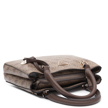 Guess Elegancka Torebka Kuferek Na Ramię I Do Ręki Beżowa HWBG9672050-LATTE