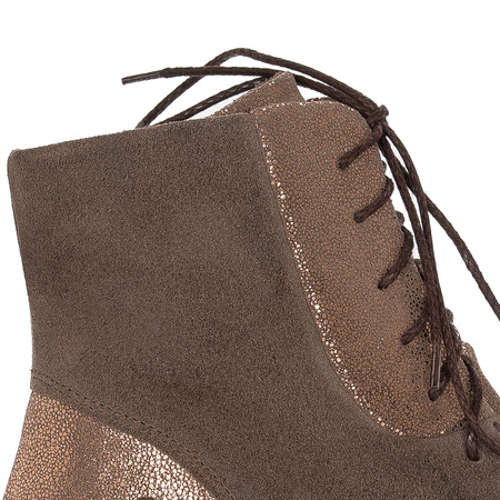 Botki Damskie Maciejka Skórzane Jasny Brąz 6193A-14/00-8