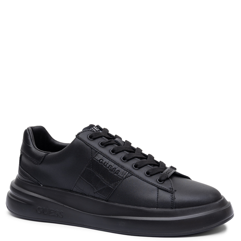 Guess Eale Sneakersy Męskie Na Platformie Czarne FMFEAL-LEP12-BLK