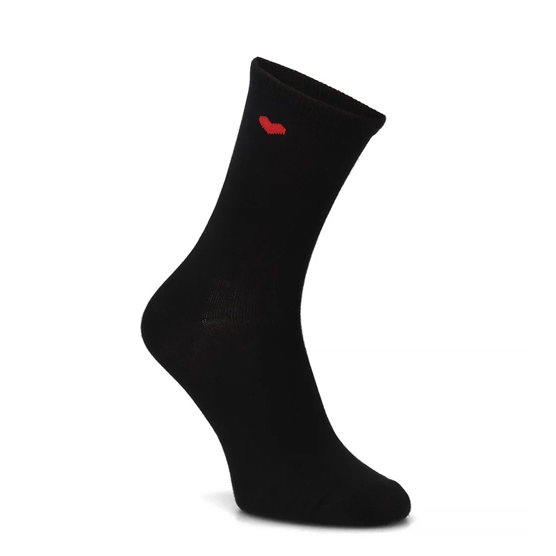 Filippo Bamboo Women's Socks Set 3 Pairs With Heart White Black SD-CR16-WH-BK