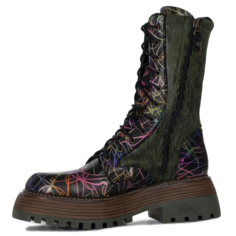 Maciejka  Women's Black and Green Boots