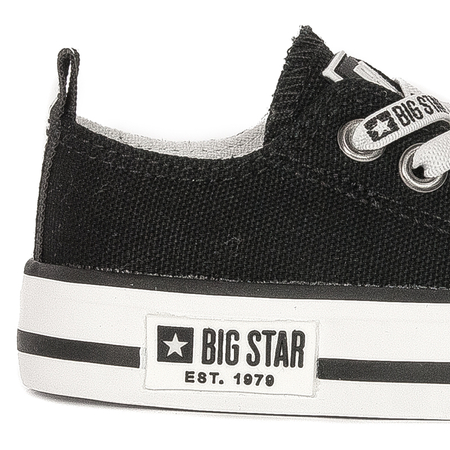 Big Star Black children's slip-on black sneakers