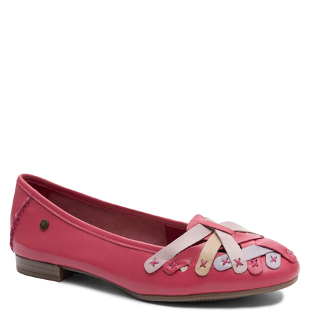 Maciejka Women's Pink Ballerinas With Pastel Stripes P7542-15/00-0