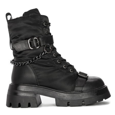 GOE Women's warm leather black women's boots