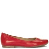 Maciejka Leather Comfort Ballet Flats Low Heel Red 00903-49/00-5