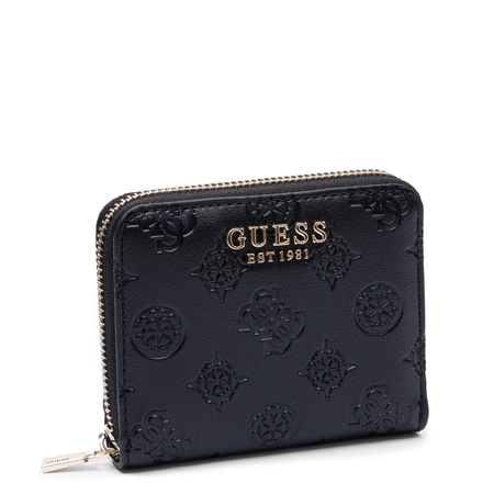 Guess Elegancki Zapinany Na Zamek Portfel Damski Czarny SWPD2225137-BLACK