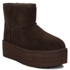 UGG Botki damskie Classic Mini Platform Burnt Cedar