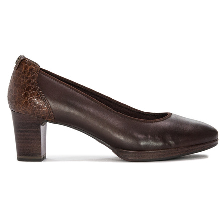 Tamaris Mahogany Comb Brown Pumps