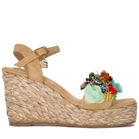 Laura Biagiotti Women Sandals On Heel Beige