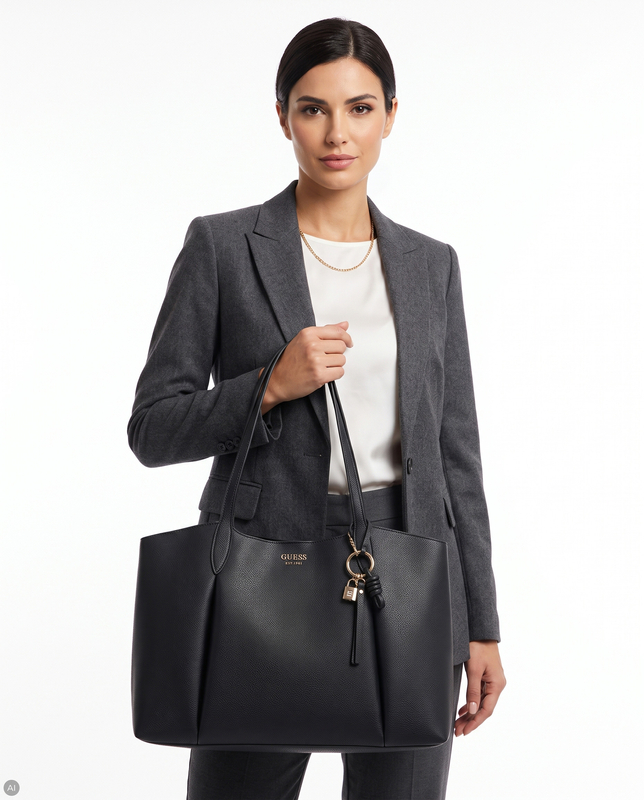 Guess Brenton Classic Women's Tote Bag Large A4 Black HWBG9735230-BLACK