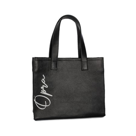 OPRA Women's leather Open Black handbag