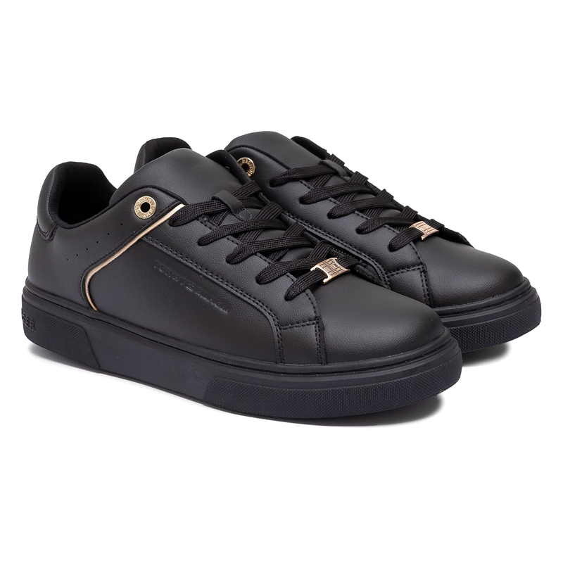 Tommy Hilfiger Sneakersy Boczny Zamek Damskie Na Platformie Czarne T3A9-33982-1355X208