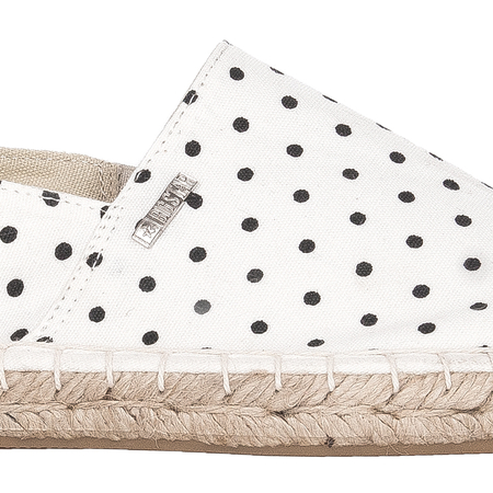 Big Star Espadryle damskie w kropki White Białe