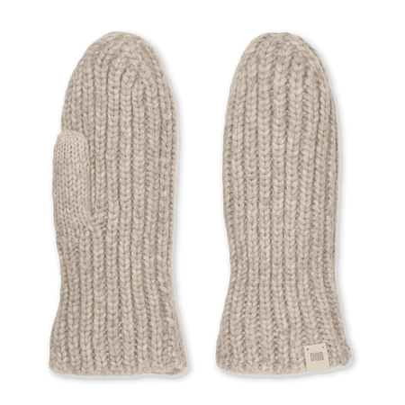 Ugg Rękawiczki Damskie W Chunky Rib Mitten Light Grey