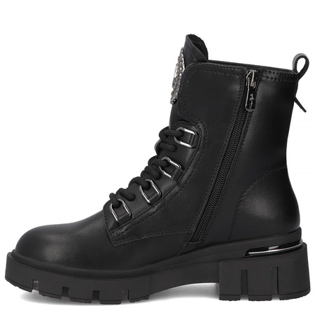 Filippo Women's Leather Insulated Boots, Black