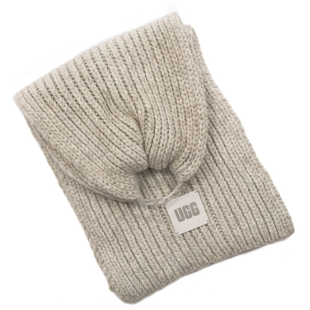 UGG Szal damski 20166 W Chunky Rib Knikt Scarf Light Gray