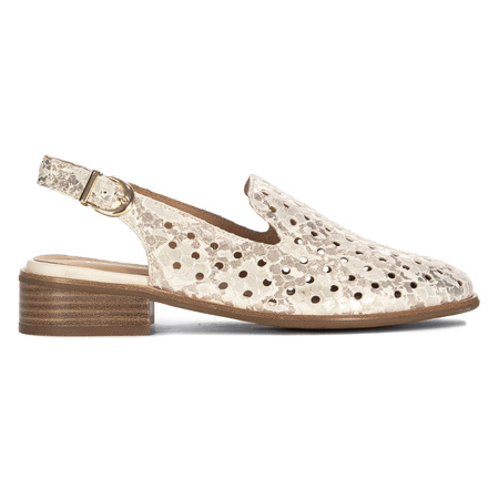 Maciejka Women's Beige and Gold Half Shoes