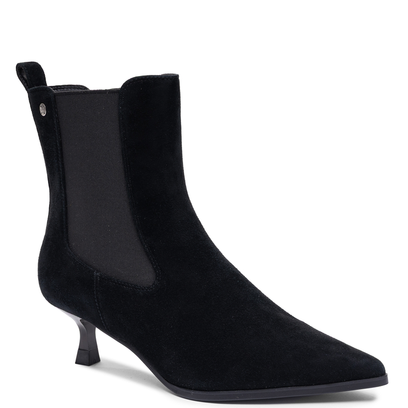 Maciejka Black Suede Ankle Boots Chelsea Boots With Low Heel K7756-01/00-7