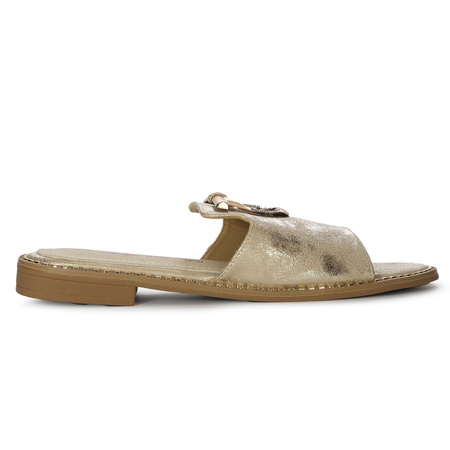 S.Barski Women's Slides Gold