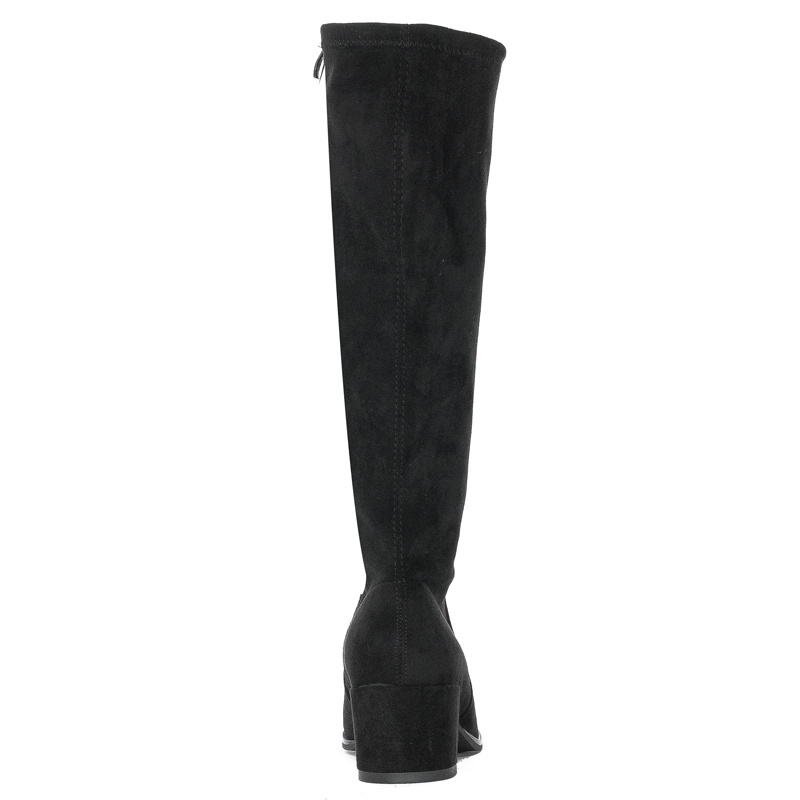Sergio Leone KZ 205 Black Lycra Knee-High Boots