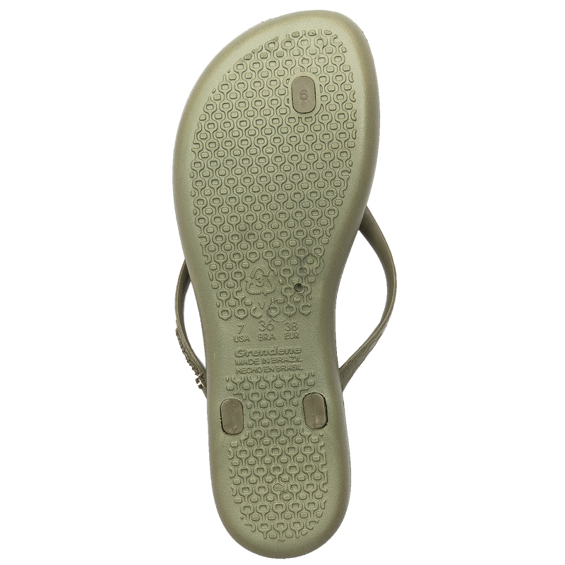 Ipanema Maxi Fashion II Fem Green/Beige flip-flops Slippers