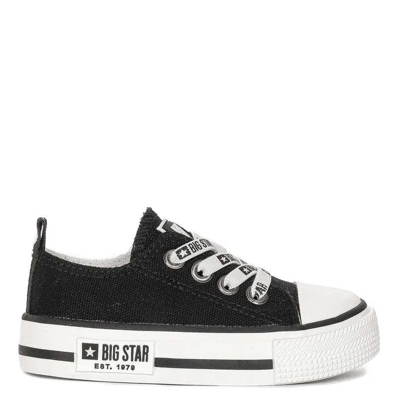 Big Star Black children's slip-on black sneakers