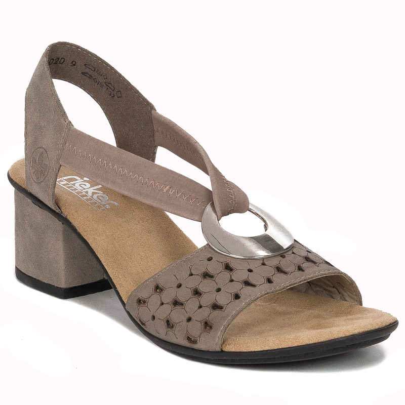 Rieker Seal Altgold Beige Sandals 64677-64