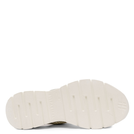 Hispanitas Skórzane Sandały Na Platformie Z Regulowanym Paskiem Zielone HV264636-ALGA