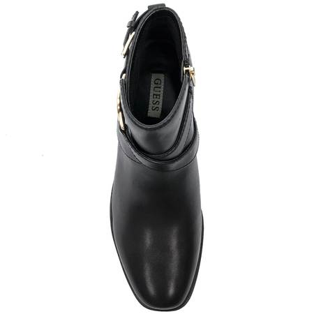 Botki Guess FL7FRZ LEA09 FLORIZA Black skórzane Czarne