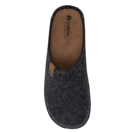 Inblu Men's Felt Slippers Grey SI000025-GREY