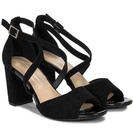 Sergio Leone SK865 Black Sandals