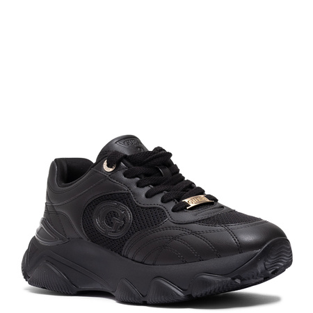 Guess Sneakersy Damskie Na Platformie Czarne